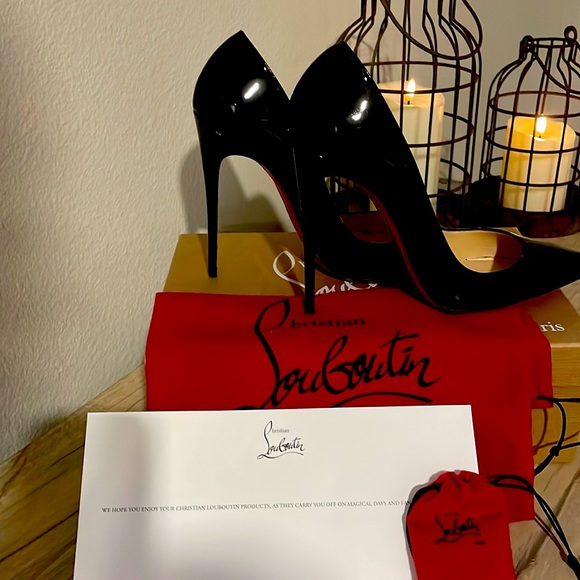 Christian Louboutin Shoes - Christian Louboutin Black Patent Leather 120mm Heal Sokate